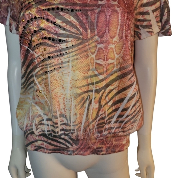 Kiara Top M Metallic Snake print - Picture 3 of 4